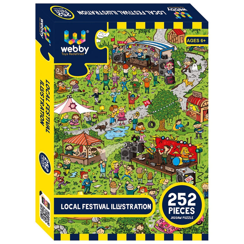 Local Festival Illustration Cardboard Jigsaw Puzzle, 252 pieces