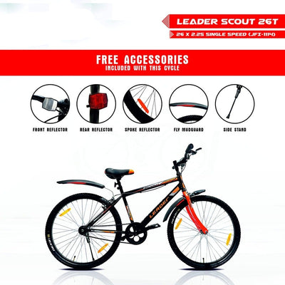 Scout MTB 26T Mountain Bicycle without Gear Single Speed | 12+ Years (COD Not Available)