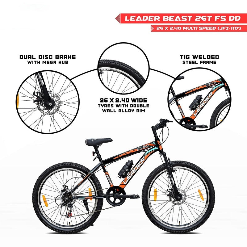 Buy Beast 26T MultiSpeed MTB Speed Hybrid Bicycle with FS DD