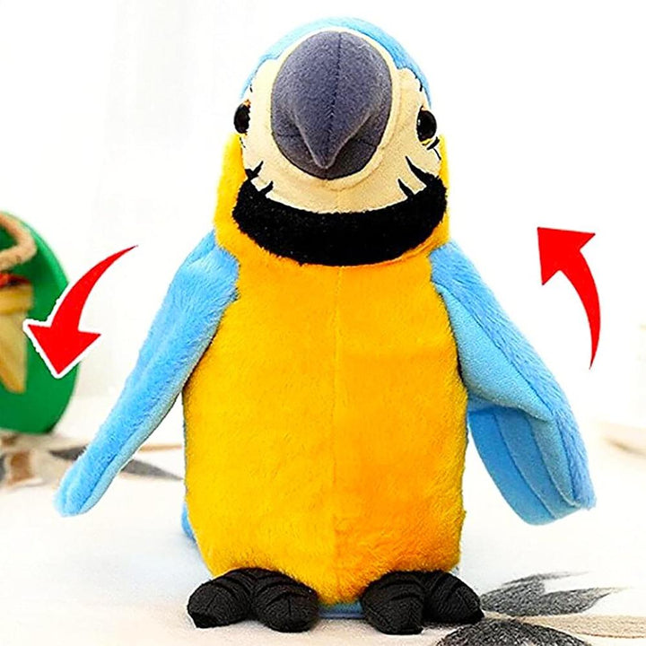 BIG FUN Toys Talking Parrot Toy for Kids – Repeats What You Say | Funny Learning Plush Toy