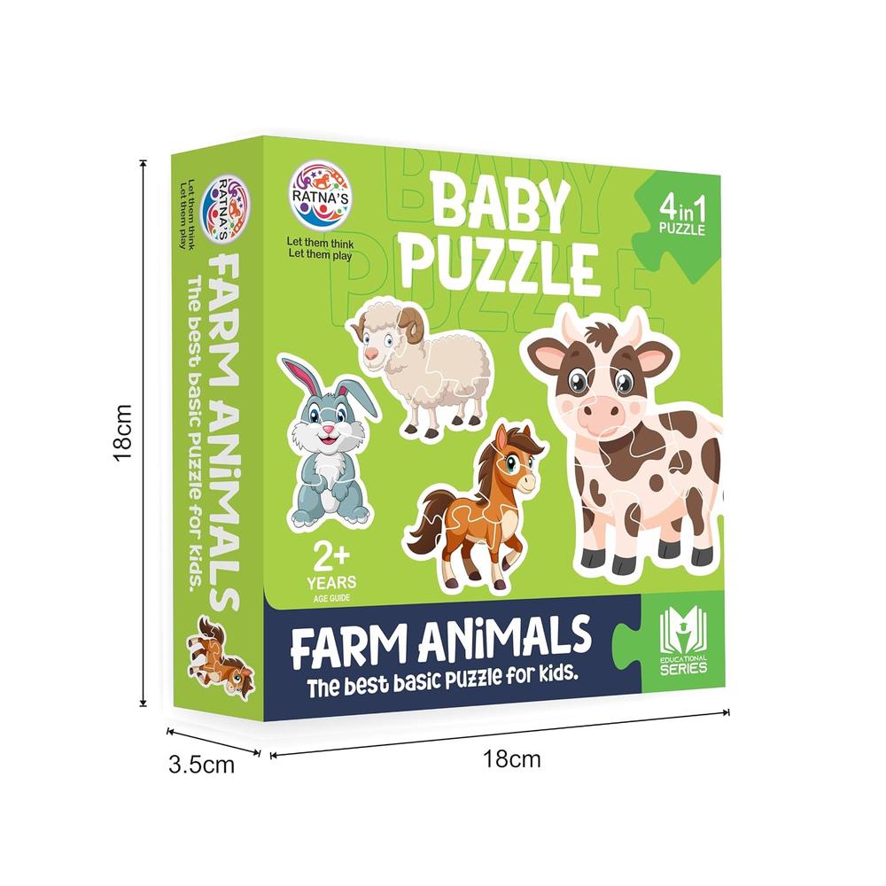 Ratna's Educational Baby Jigsaw Puzzle – Farm Animals