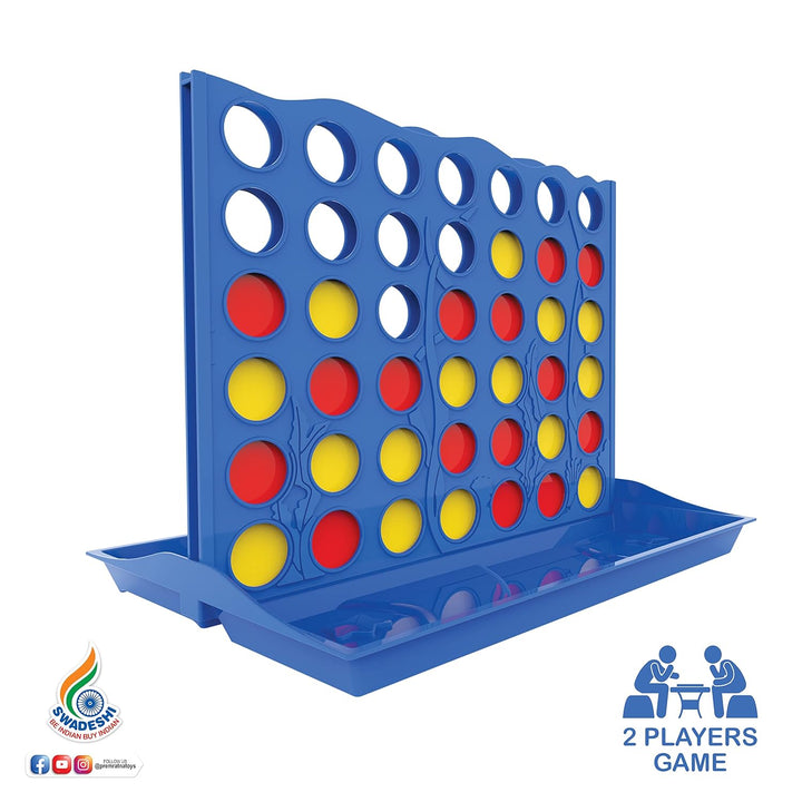 Ratna's Original Plot 4 Big Board Game | 2 Player Strategy Game