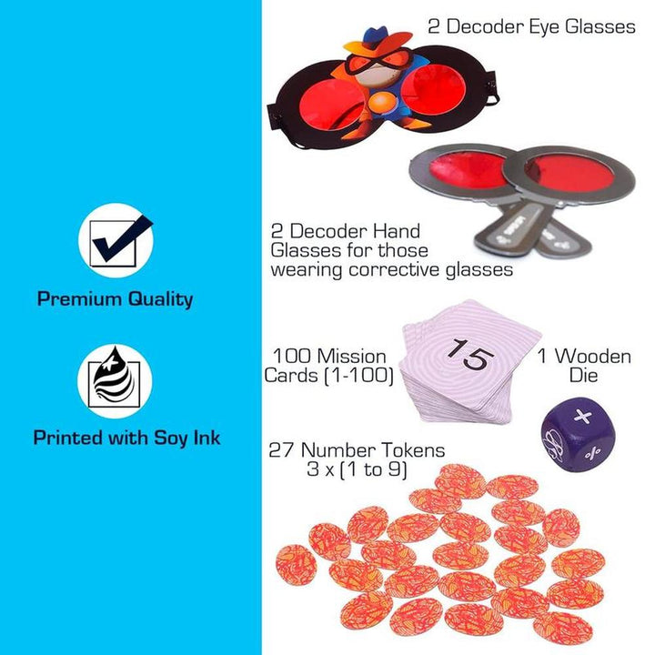 Chalk & Chuckles Super Math Spy Board Game - The Equation Mission (8-12 Years)