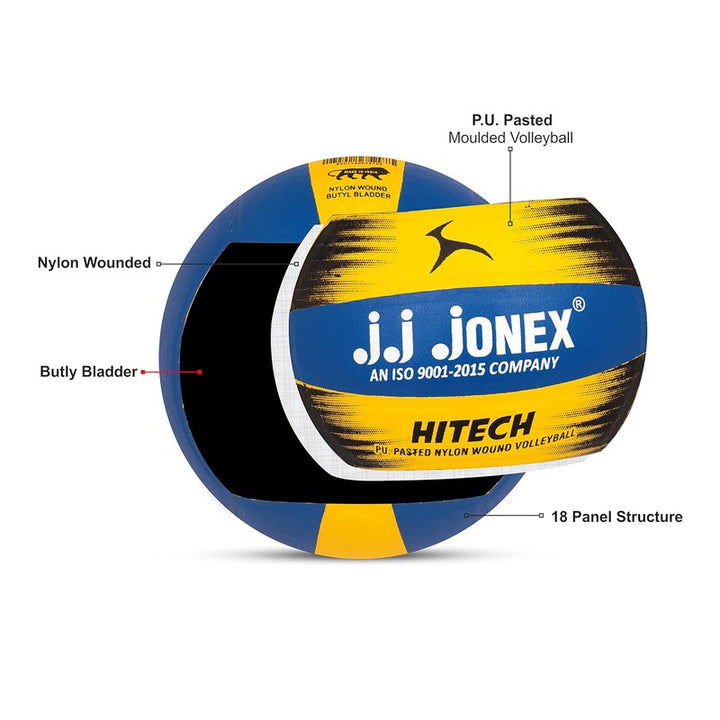 JJ Jonex Vollyball Hitech Polypropylene Moulded Size.4 (Multicolour)