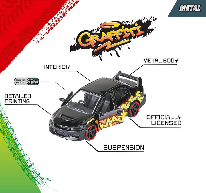 Original Licensed Majorette Graffiti 9+4 Gift Pack | 13 Licensed Metal Cars Set (9 Street + 4 Graffiti Style)