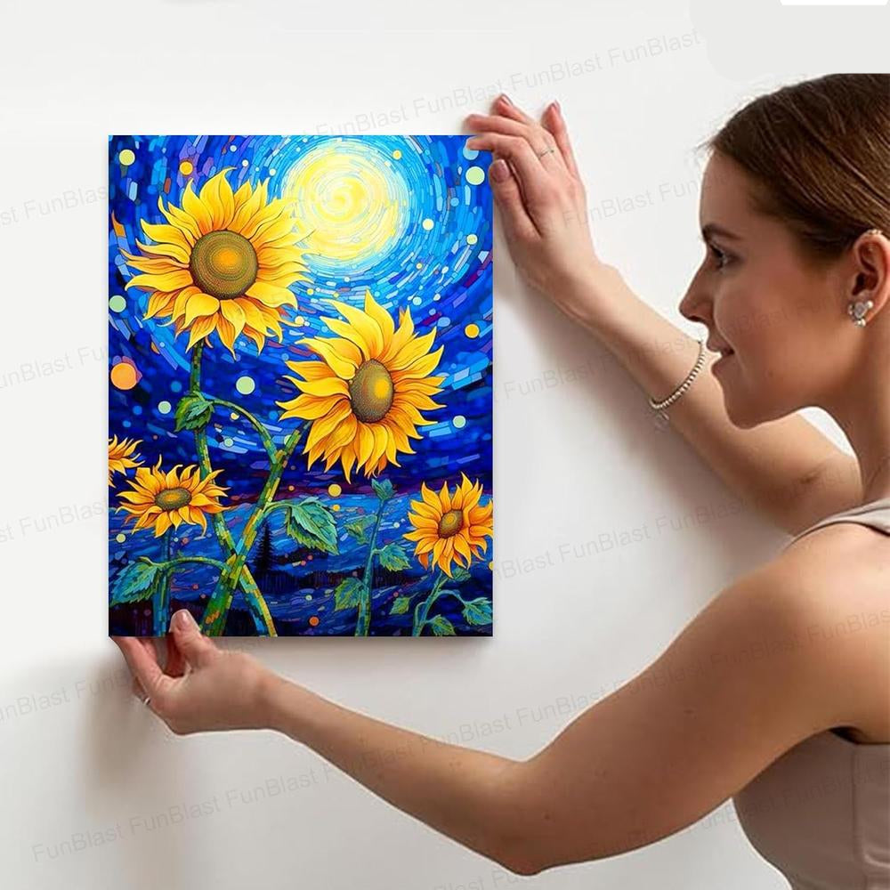 FunBlast 5D Sunflower Diamond Painting Kit | DIY Art & Craft Set  for Kids & Adults