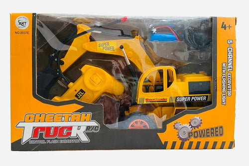 Cheetah Truck Remote Control Flash Excavator | 5-Channel RC Construction Truck