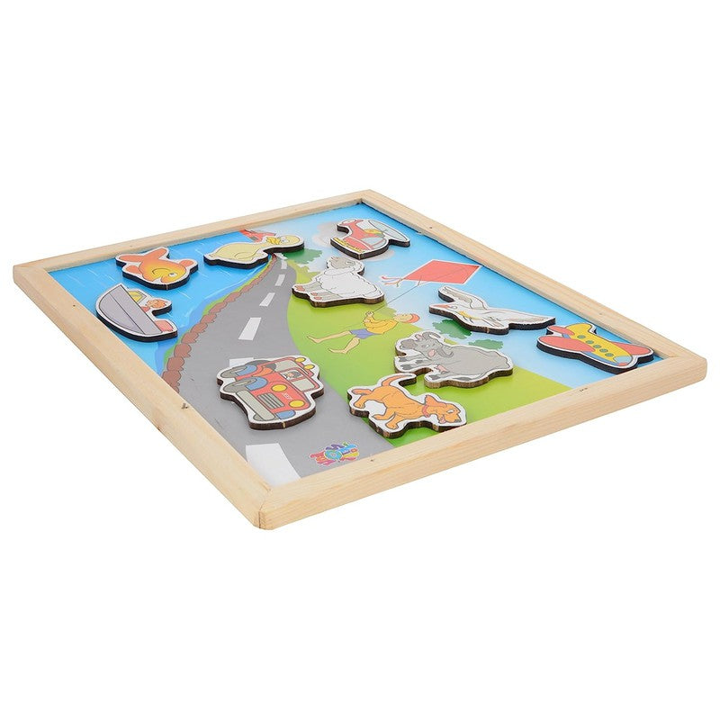 Magnetic Twin Play Tray - Classification Game, Multi Color