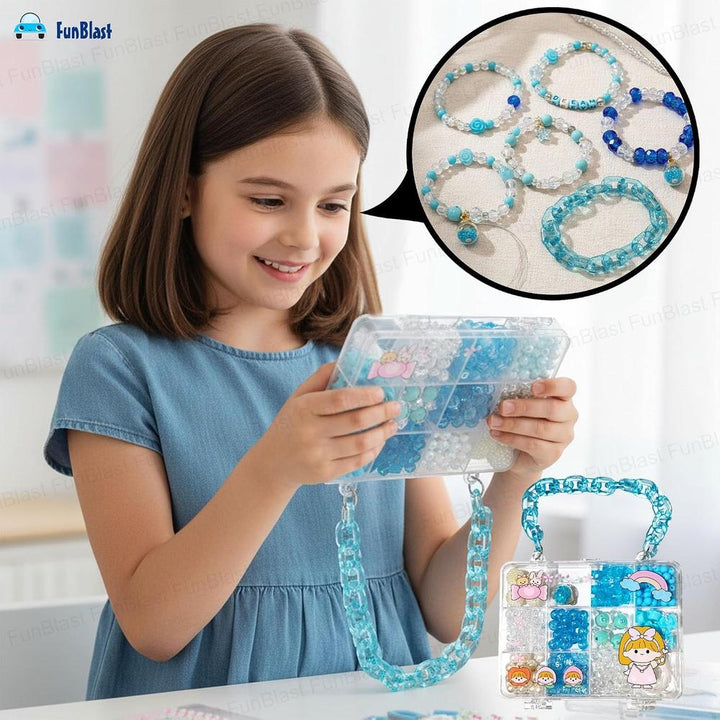 FunBlast DIY Bracelet Making Kit for Girls | Creative DIY Gift for Kids (1075 Pieces)