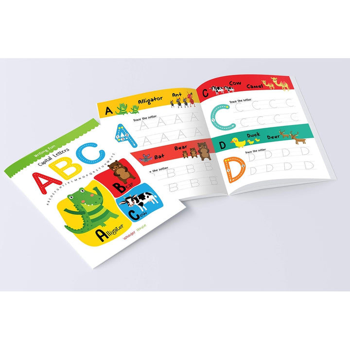 Writing Practice Boxset: Pack of 4 Books (Writing Fun: Write And Practice Capital Letters, Small Letters, Patterns and Numbers 1 to 10)