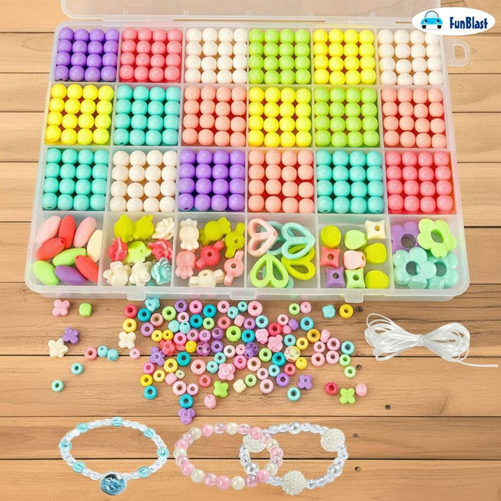 FunBlast DIY Bracelet Making Kit for Girls | Beads, Charms & Jewelry Craft Set