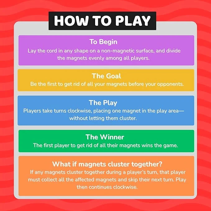 Adeloft Magmate Classic Magnetic Strategy Game for Kids & Adults | Educational Family Game with 24 Magnets | Travel-Friendly Game