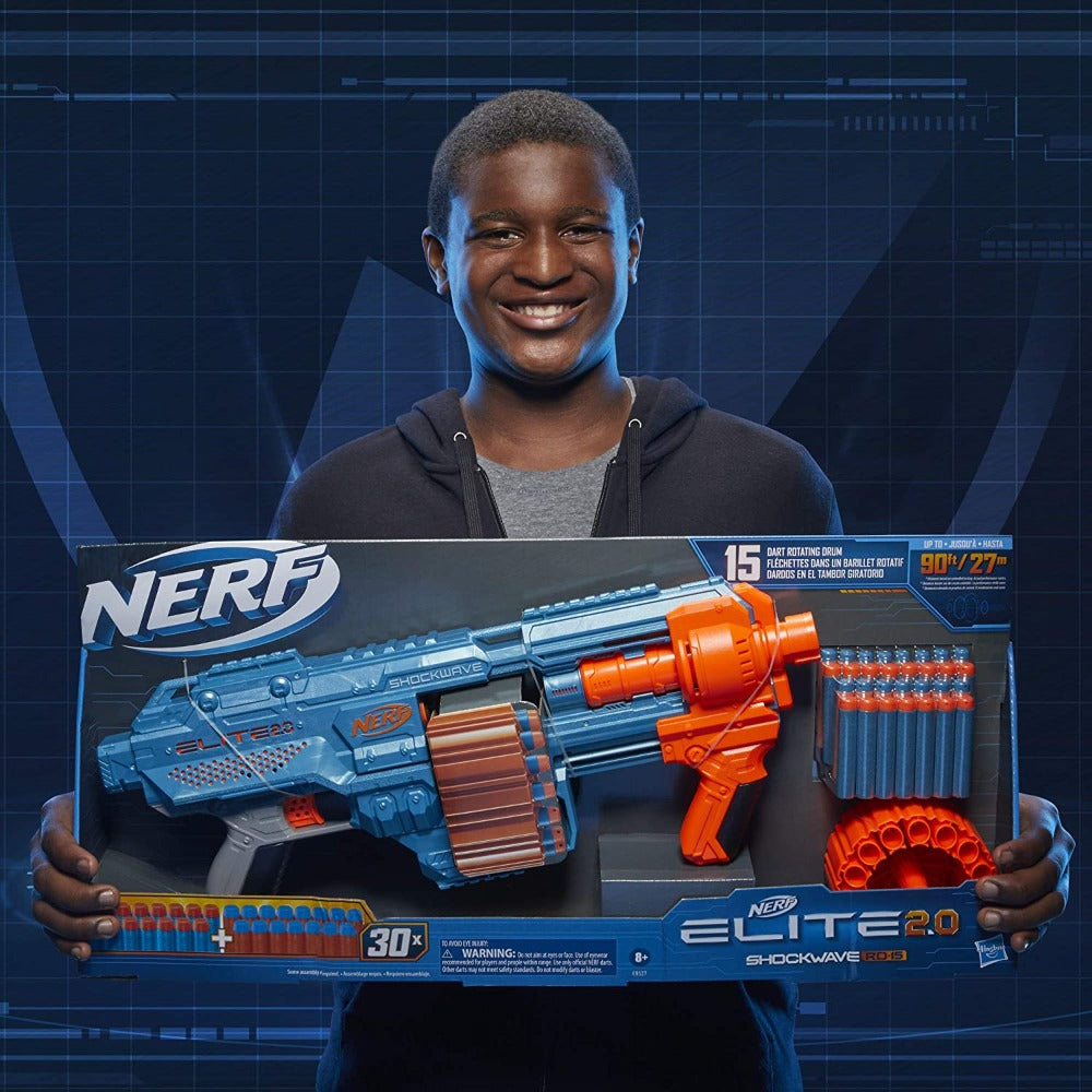 Original Nerf Shockwave Rd-15 (Elite 2.0) Surgefir Dart Blaster with 30 Darts by Hasbro