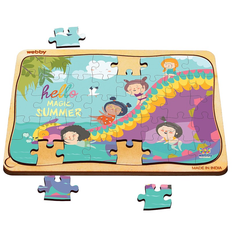 Magic Summer Wooden Jigsaw Puzzle, 40pcs