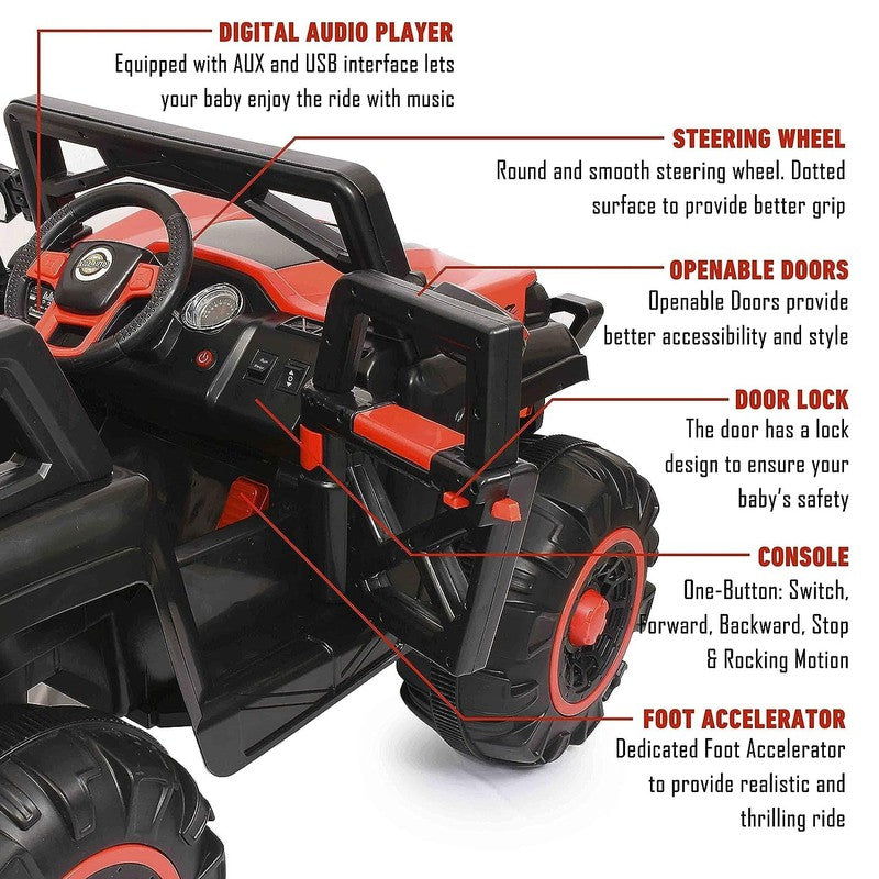 4x4 Battery Operated Electric Ride On Jeep | Motor for Steering | Remote Control | Black | COD Not Available