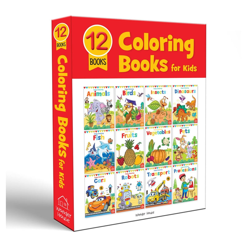 Colouring Books Boxset: Pack of 12 Copy Colour Books For Children