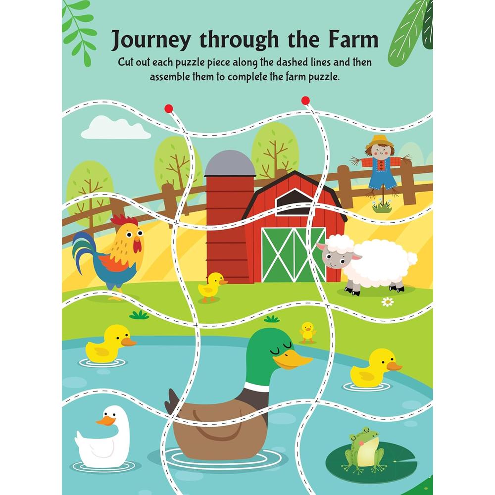 Dreamland Publications Animal Freinds Scissors Skills Activity Book with Child Safe Scissors, Games & Mask (4-7 Years)