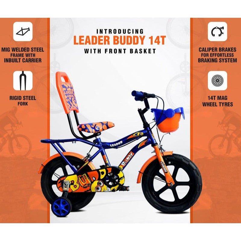 Buy Buddy 14t Kids Cycle With Training Wheels (Semi-assembled