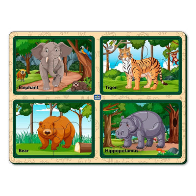 4 Pieces Of Animal Jumbo  Puzzle (Set of 4)