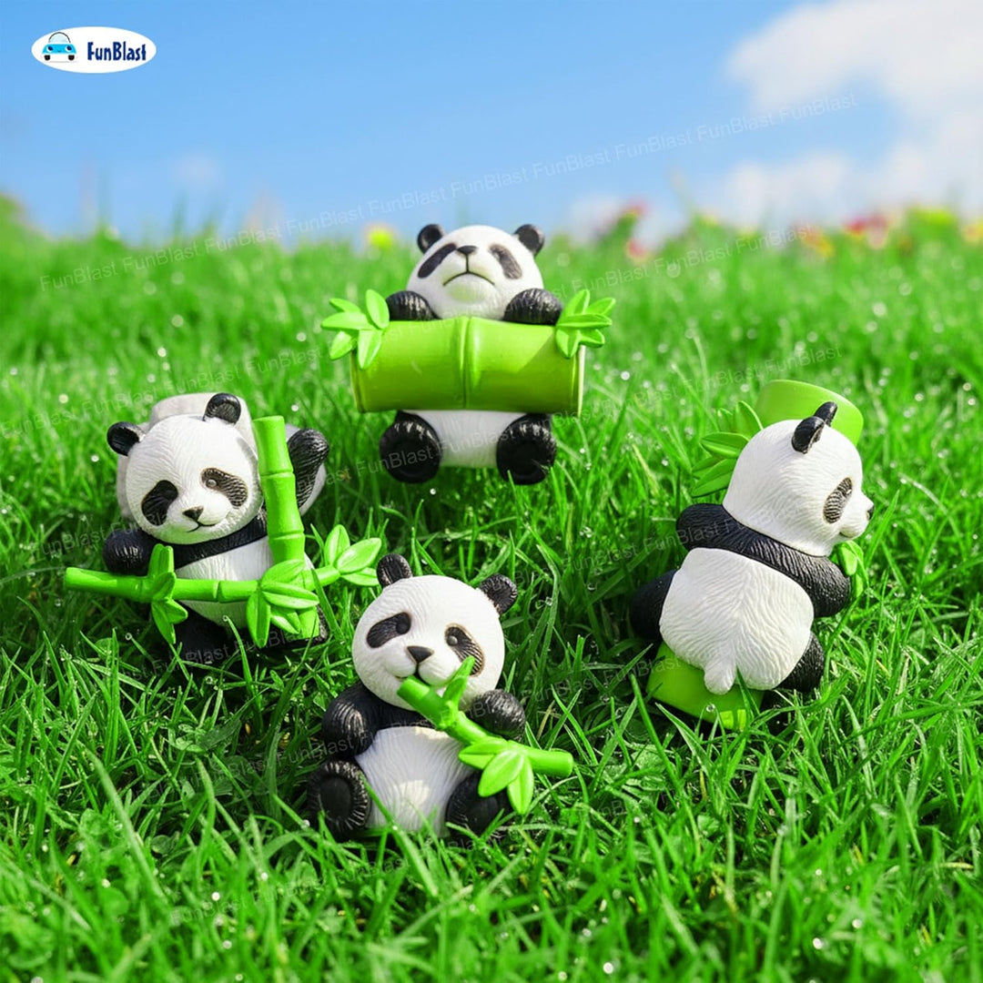 FunBlast Panda Miniature Figurine Decorative Showpiece | Decor for Home, Office & Car
