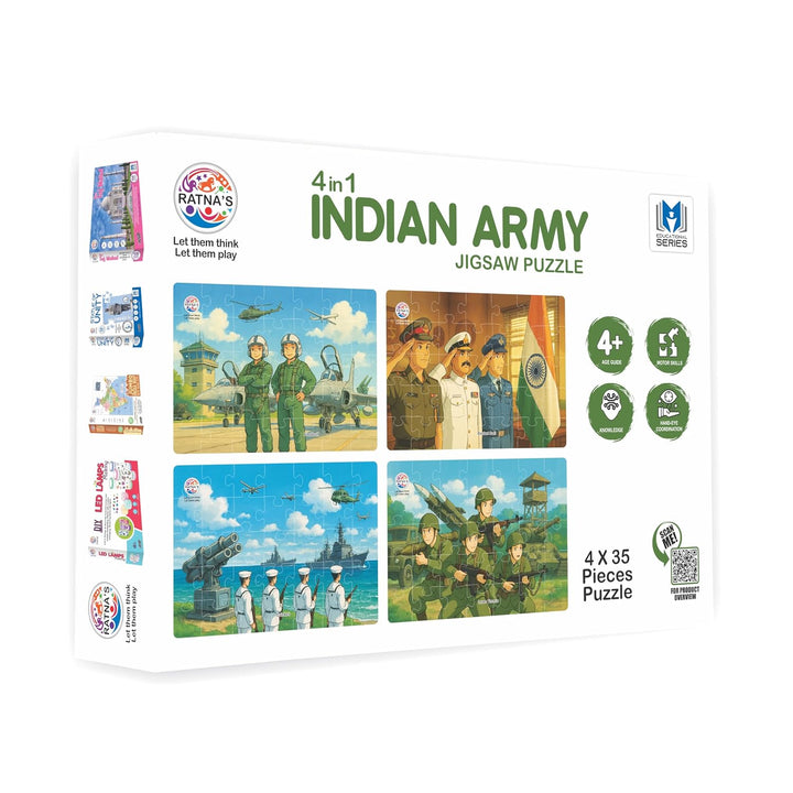 Ratna's 4 in 1 Indian Army Jigsaw Puzzle