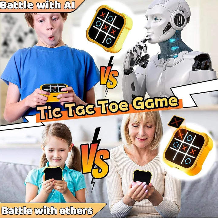MUREN Tic Tac Toe 4-in-1 - Digital Game I Portable Handheld Puzzle Board Game