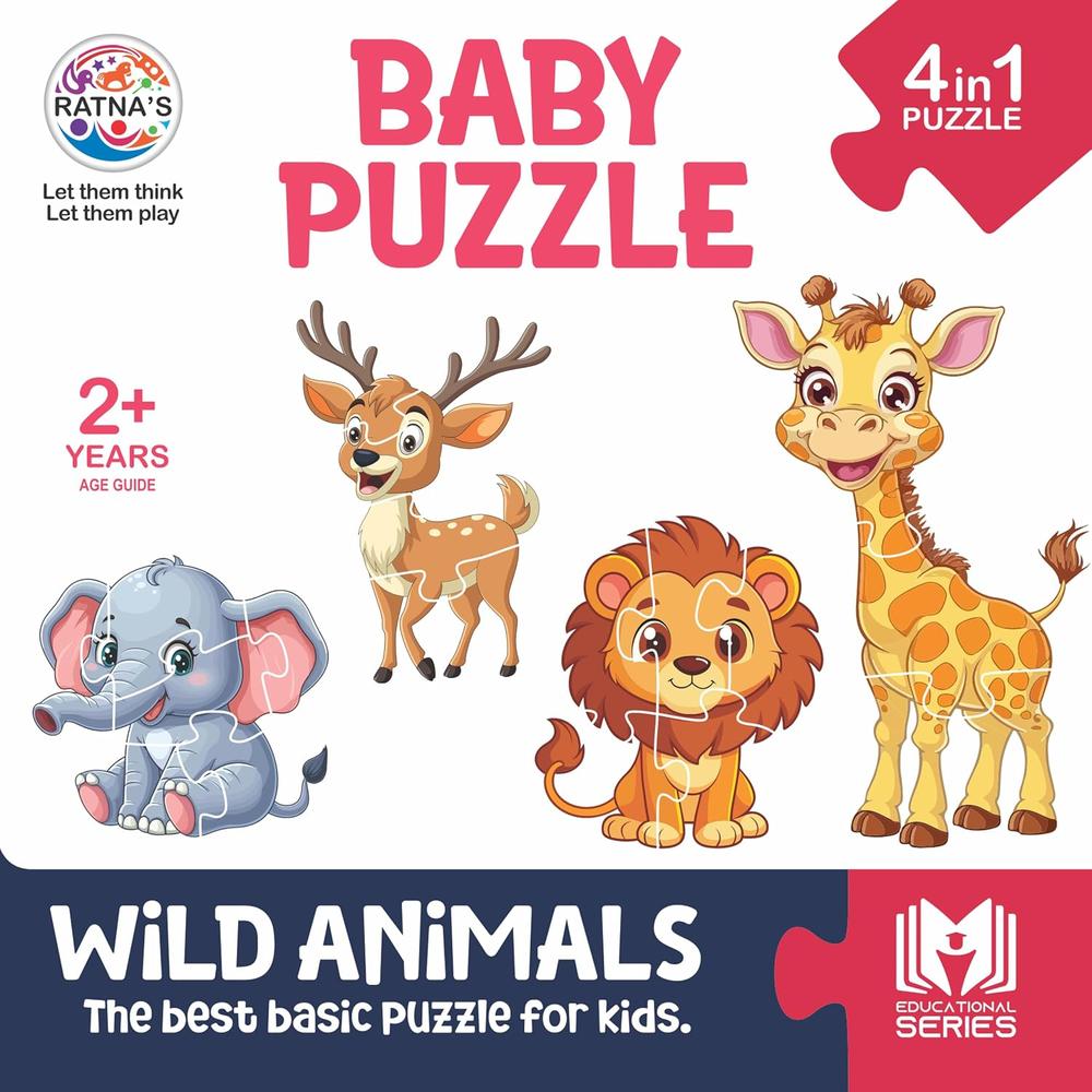 Ratna's Educational Baby Jigsaw Puzzle - Wild Animals