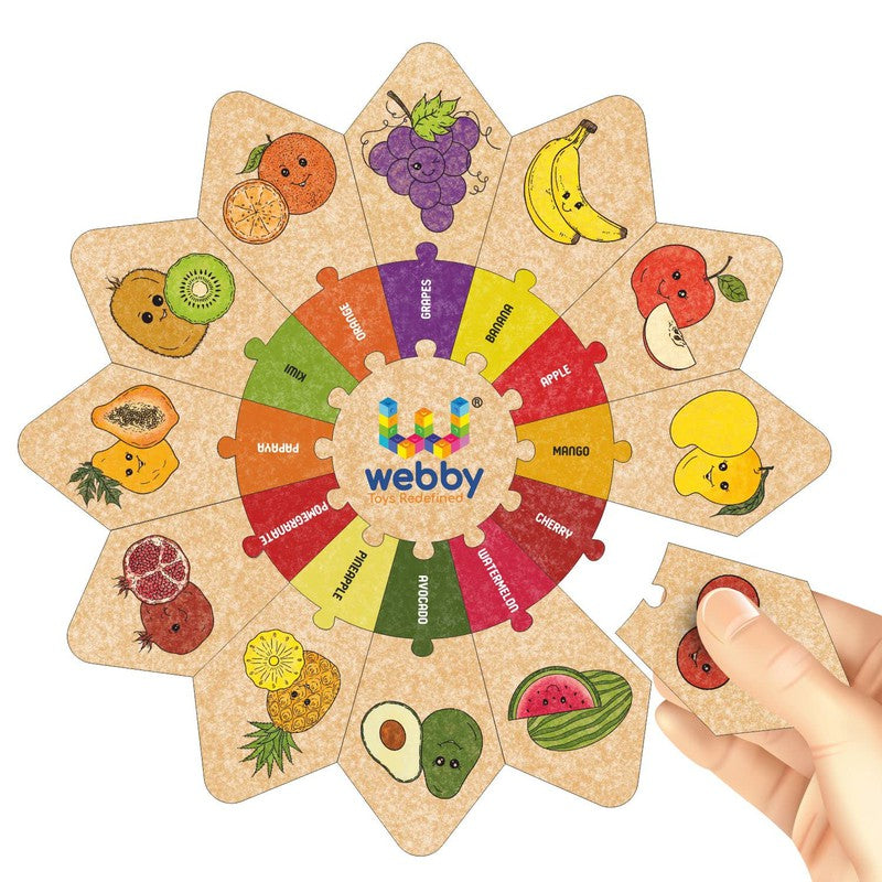 Fruits - Star Jigsaw Puzzle, Montessori Early Educational Pre School Puzzle Toy for 2+ Years Kid (25 Pcs)