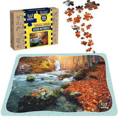 River In Forest Wooden Jigsaw Puzzle, 108 Pieces