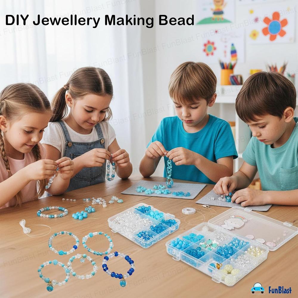 FunBlast DIY Bracelet Making Kit for Girls | Creative DIY Gift for Kids (1075 Pieces)