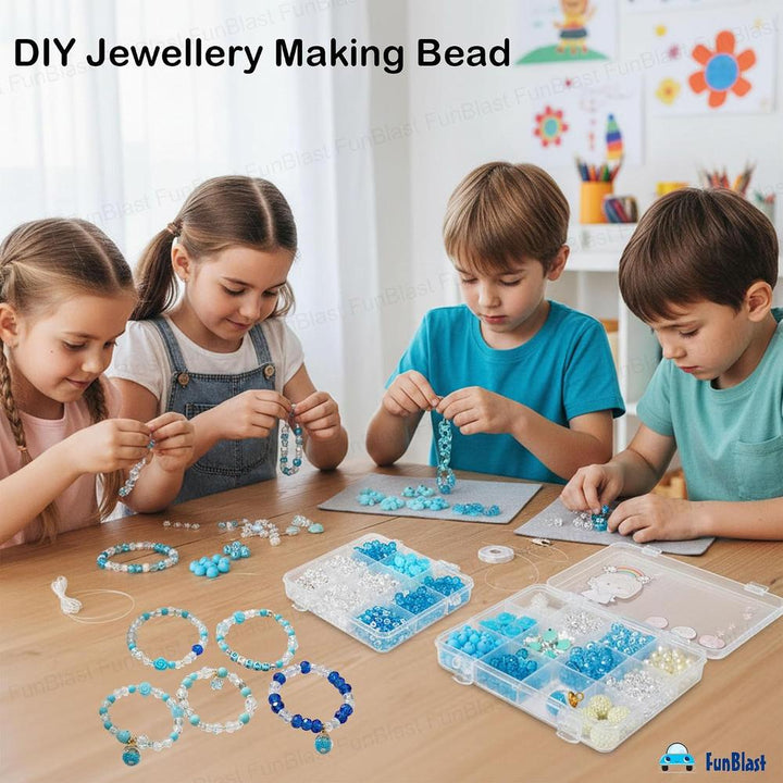 FunBlast DIY Bracelet Making Kit for Girls | Creative DIY Gift for Kids (1075 Pieces)