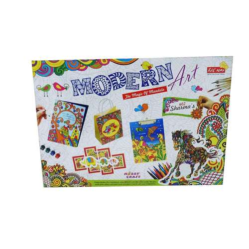 Lil' Star DIY Modern Mandala Art - Design File Folder, Name Plate, Writing Pad, Bags and More