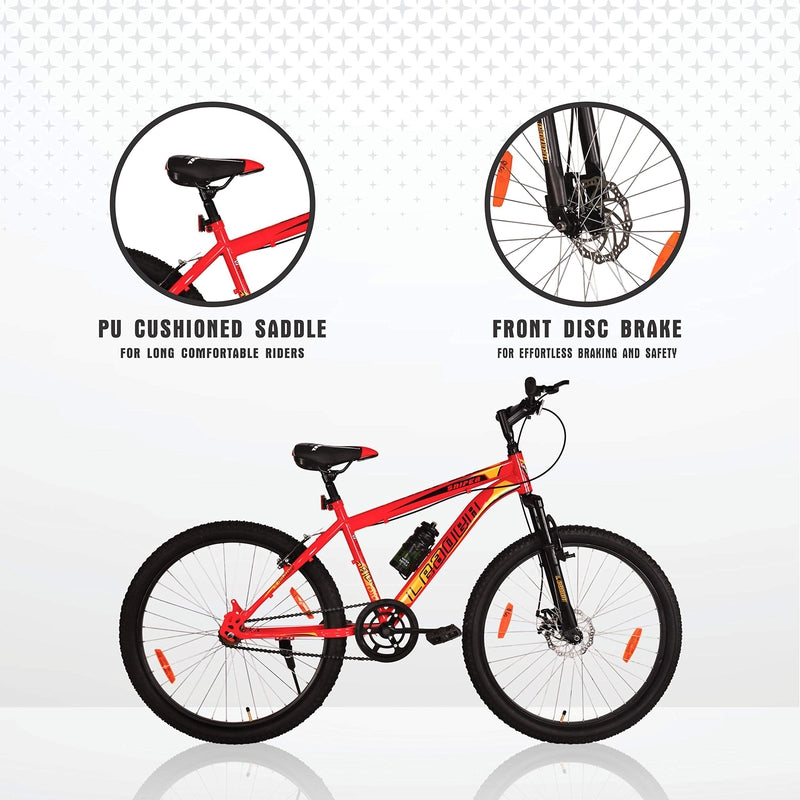 Sniper MTB 24T with Front Suspension and Disc Brake Mountain Cycle | 7-10 Years (COD Not Available)