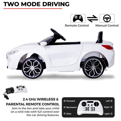 White Ride-On | Rechargeable Battery Operated | M4 Car (COD Not Available)