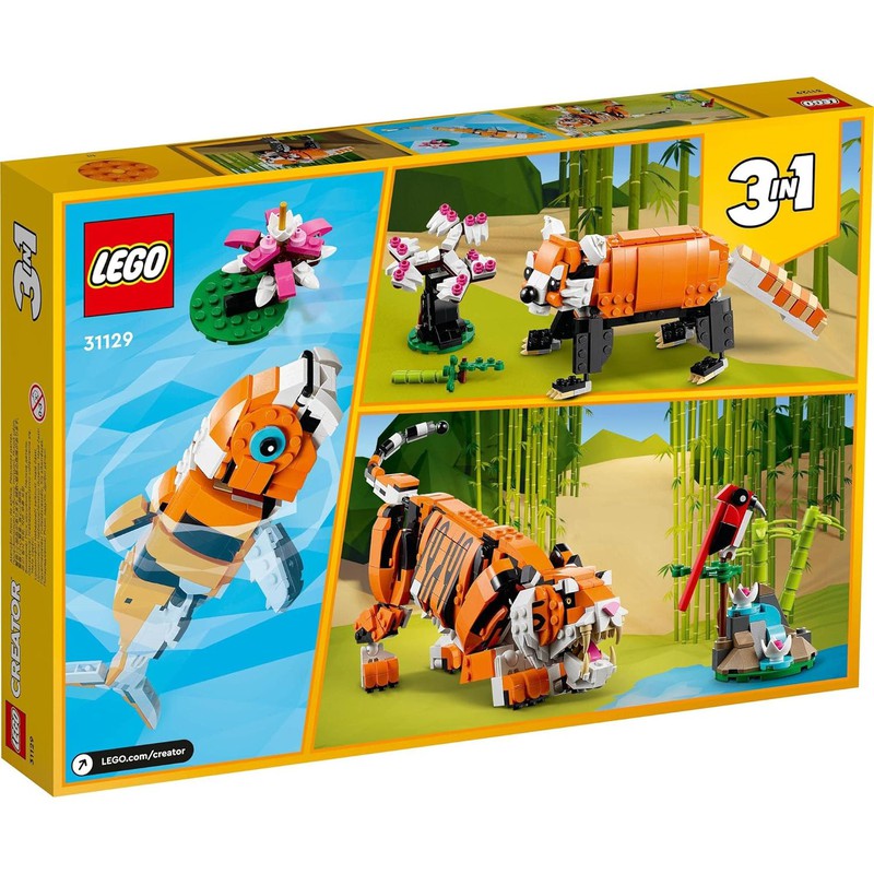 LEGO Creator 3in1 Majestic Tiger 31129 Building Kit (755 Pcs)