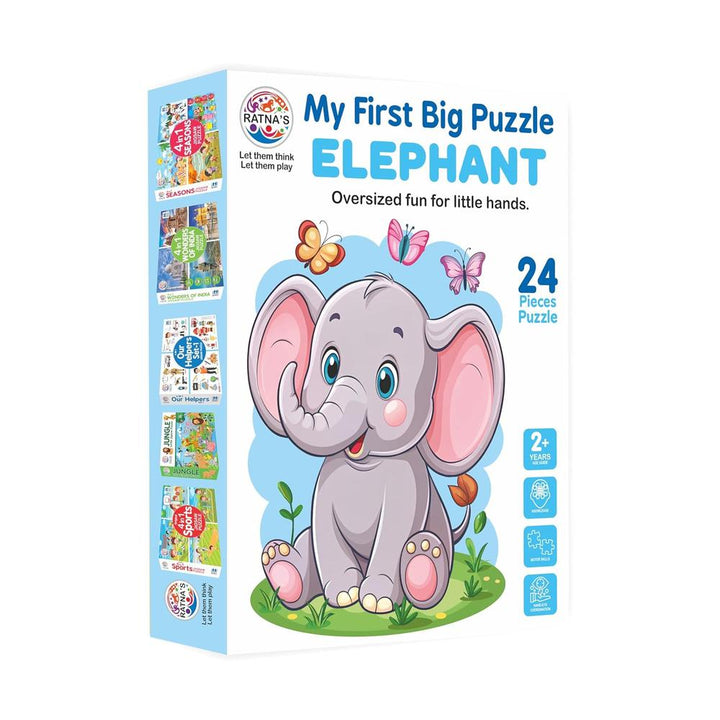 Ratna's My First Big Puzzle - Elephant I 24 Pieces Jigsaw Puzzle