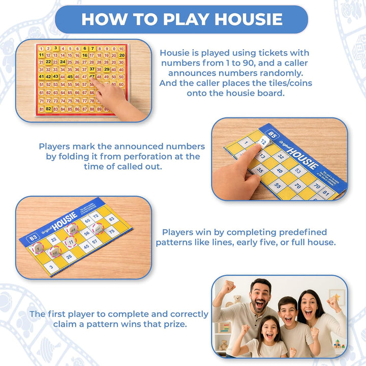 Ratna's Original Housie Board Game Set | Tambola Party Game | 48 Cards