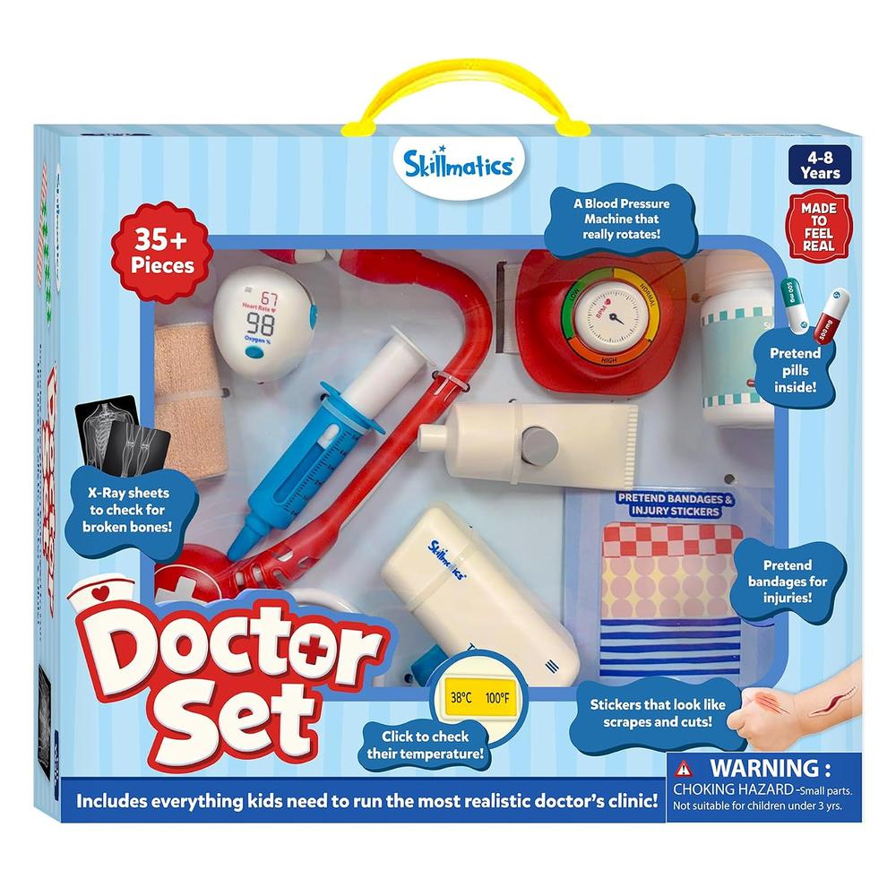 Skillmatics Doctor Set for Kids – 35+ Pieces Interactive Pretend Play Kit