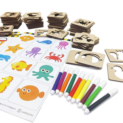 Creative Drawing Wooden Kit Toys - 100 Pcs