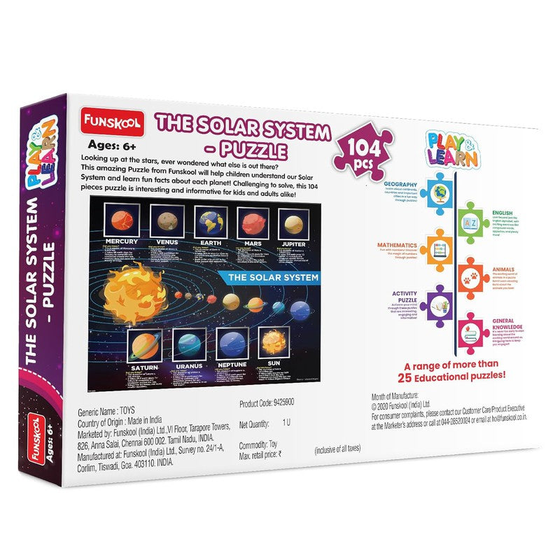 Original Funskool Play & Learn Solar System Puzzle