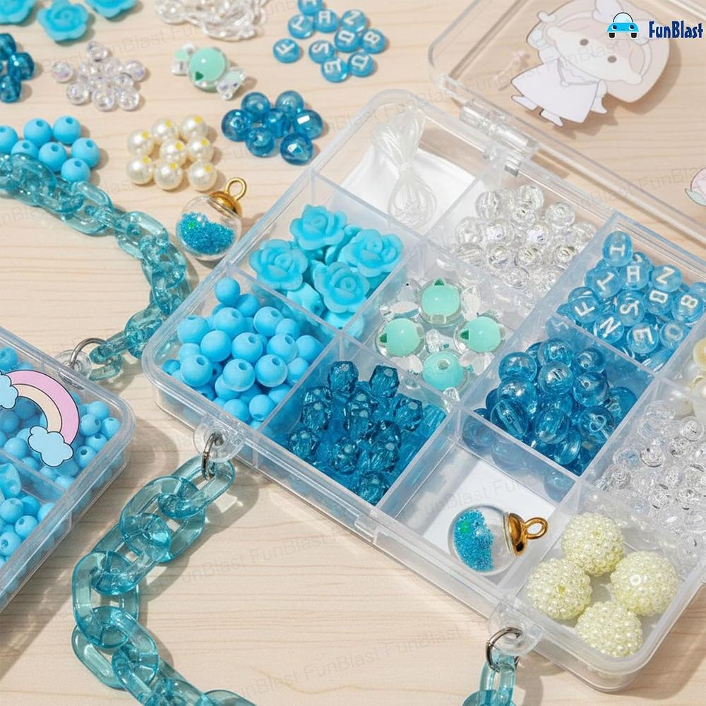 FunBlast DIY Bracelet Making Kit for Girls | Creative DIY Gift for Kids (1075 Pieces)