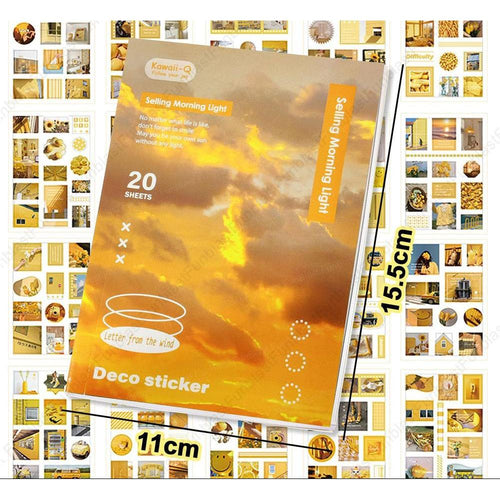 FunBlast Sticker Book Set | 20 Sheets Retro Japanese Style Stickers | 240+ Stickers