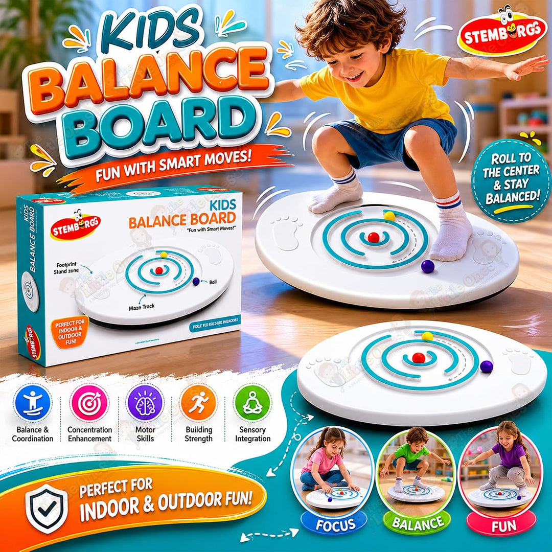 Stemburgg Kids Balance Board - Fun With Smart Moves | Indoor & Outdoor Balance Board