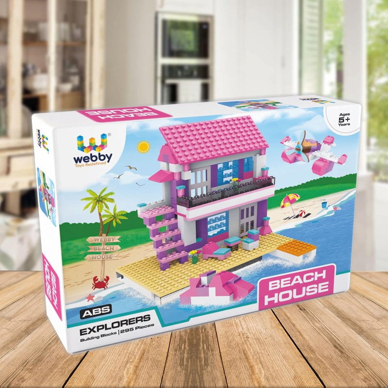 Beach House ABS Building Blocks Kit, Colourful Bricks and Blocks Construction Play Set - (295 Pcs)