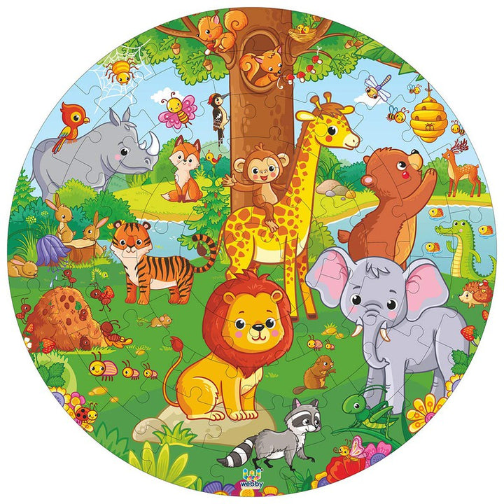 Wooden Jungle Jigsaw Puzzle, 60 Pcs