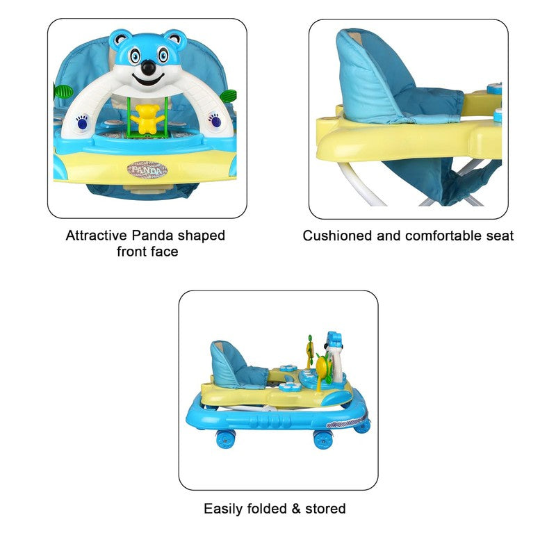 Baby Musical Walker - Foldable & Height Adjustable - Blue