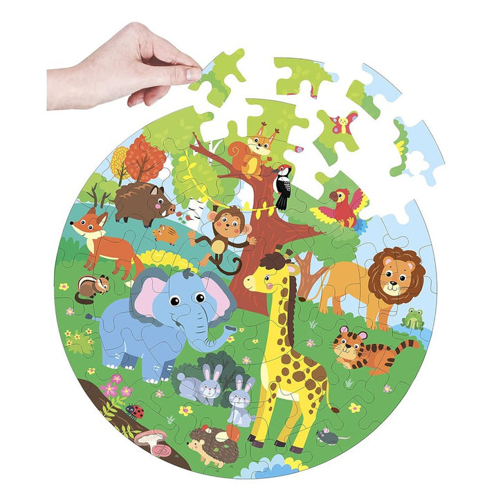 Creative Wooden Jigsaw Puzzle - 66 Pcs - Animal World