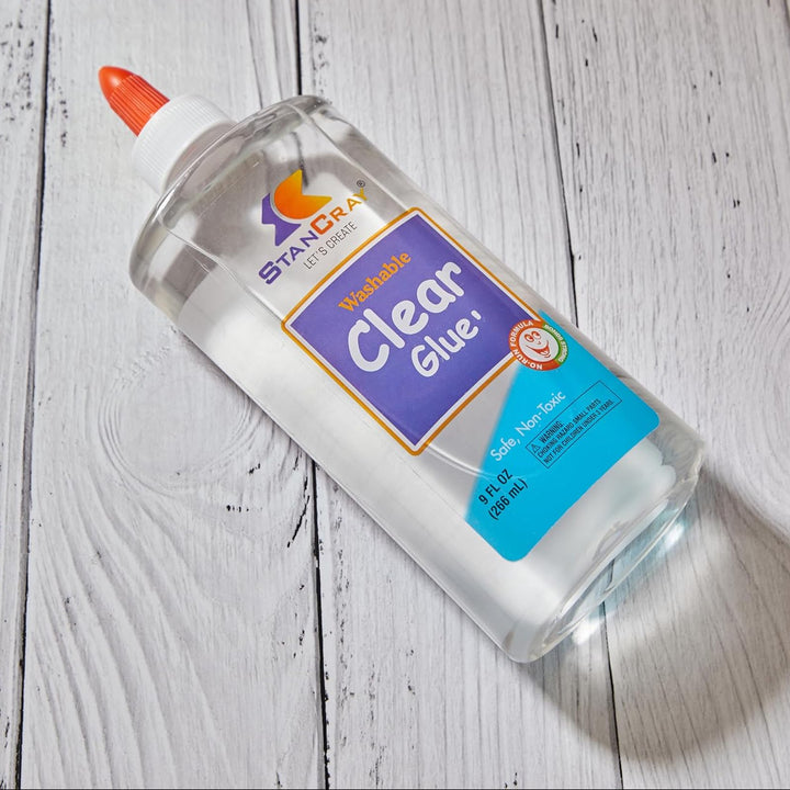 STANCRAY Washable Clear Craft Glue - 266ml | Great for Making Slime | All Multi-Purpose Liquid Glue, Extra Strong