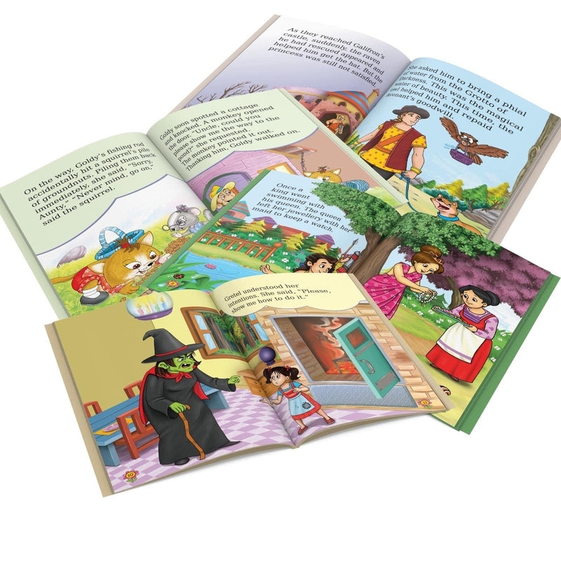 Story Books for Kids - Fairy Tales (Illustrated) (Set of 12 Books)