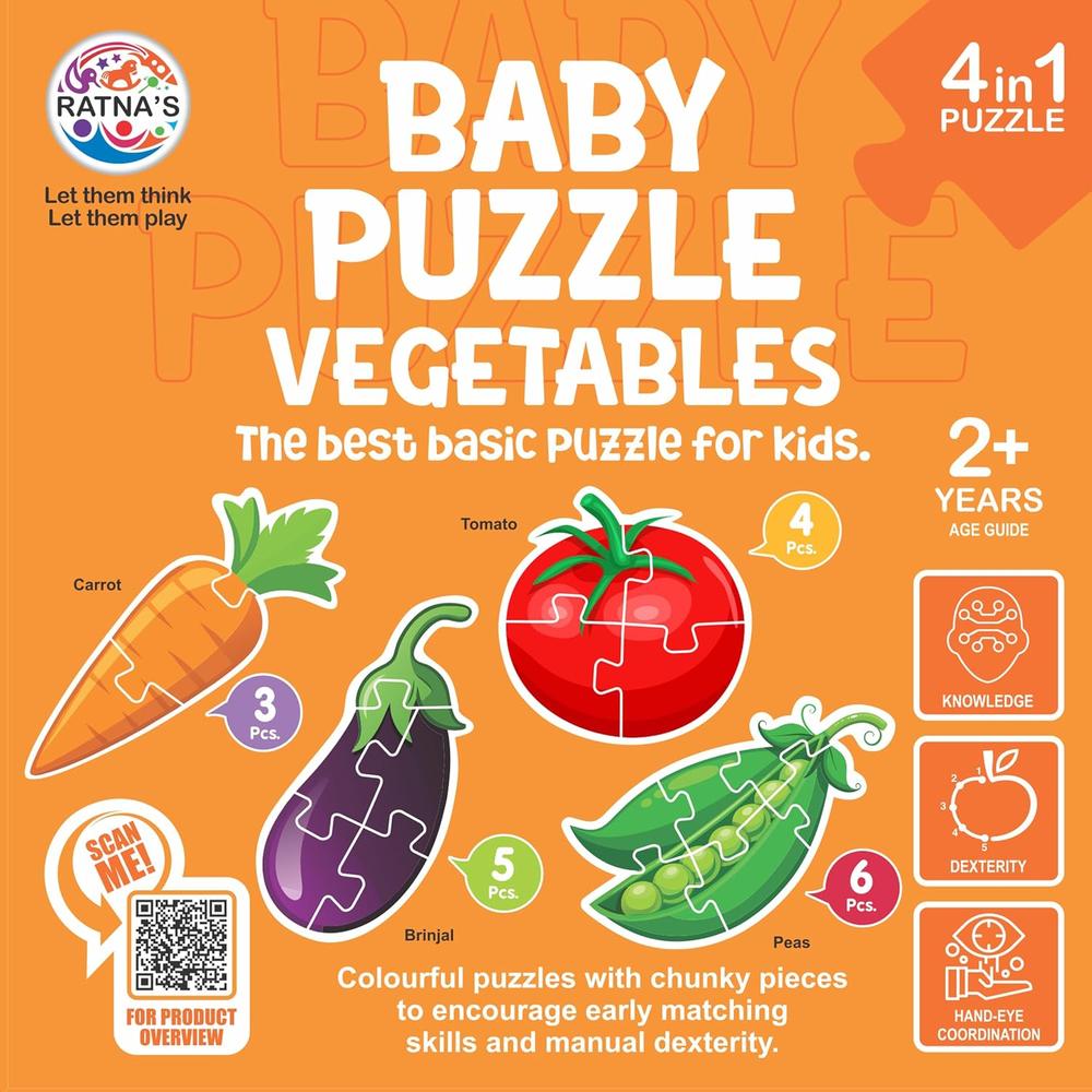 Ratna's Educational Baby Jigsaw Puzzle- Vegetables